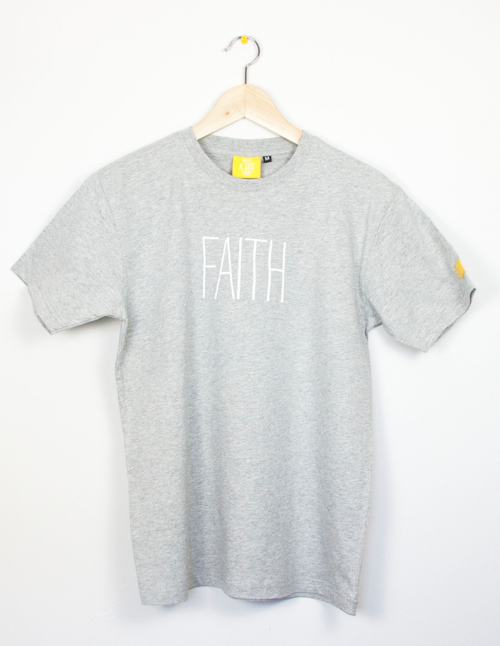 Camiseta Basic gris "faith"