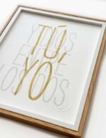 Lamina  "Tu, Yo y Dios entre los dos" ocre - Imagen 2