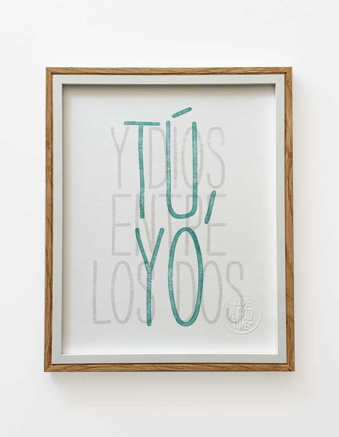 TO-Y-YO-VERDE2 Lamina "Tu,Yo y Dios entre los dos" verde - Imagen 1