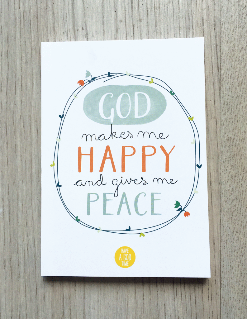 Mini cuaderno "God makes me happy"