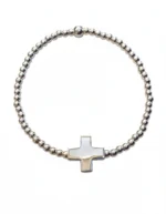 Pulsera de plata con cruz