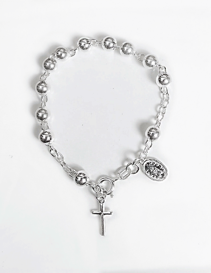 PULSERA ROSARIO DE PLATA Have a God Time