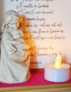 capillita de la virgen con oracion