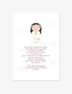 Lamina "Oracion De Primera Comunion" Niña - Imagen 2