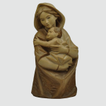 Figura virgen Busto de Maria con niño patina