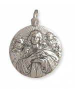 Medalla de plata Virgen Inmaculada cielo 30mm