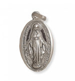 Medalla de plata Virgen Milagrosa oval 29mm