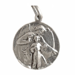 Medalla de plata Ángel de la guarda 25mm