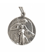 Medalla de plata Ángel de la guarda 25mm