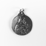 Medalla de plata Virgen del Carmen escapulario antiguo