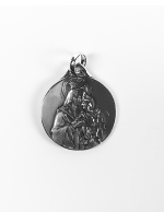Medalla de plata Virgen del Carmen escapulario antiguo