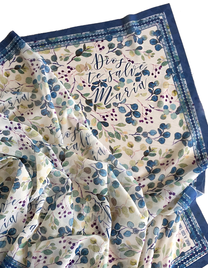 AZUL1_f131db4176652382b50f69500695fa0f Pañuelo Dios te salve Maria Blanco - Imagen 1