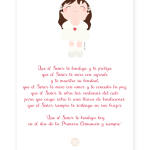 Lamina "Oracion De Primera Comunion" Niña