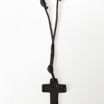 Colgante Cruz de cuero Ven Espiritu santo