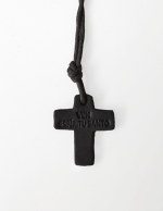 Colgante Cruz de cuero Ven Espiritu santo - Imagen 2