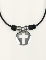 Colgante con cruz de plata calada