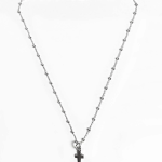 Colgante Gargantilla de Plata Con Cruz