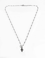 Colgante Gargantilla de Plata Con Cruz