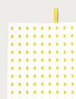 Trapo de cocina cruces amarillo - Imagen 2