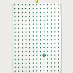 Trapo de cocina cruces verde