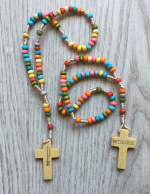 Rosario multicolor cuentas medianas