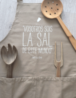 Delantal La sal de este mundo Beige - Imagen 2