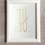 Lamina  "Tu Y Yo" ocre