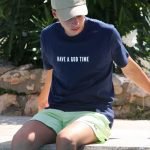 Camiseta "Have a God time" azul