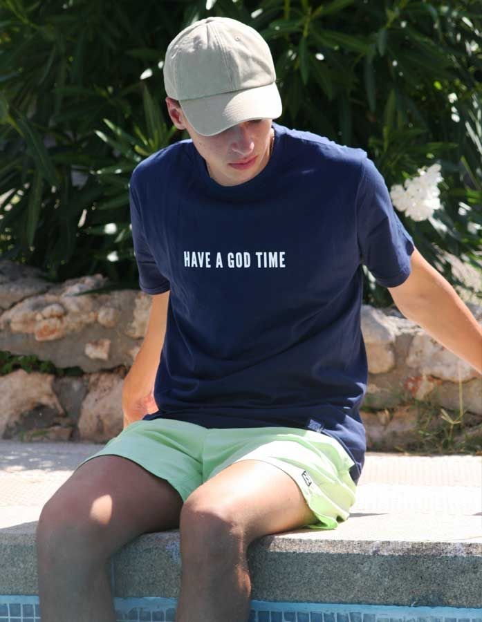camiseta-lucas_d66826638e1334ad75d2465596d742c7 Camiseta "Have a God time" azul - Imagen 1