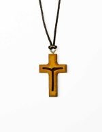 Colgante cruz de madera Medjugorje