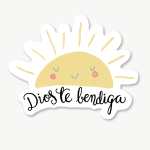 Pegatina Cristiana  Dios Te Bendiga