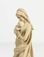 Figura Virgen del beso madera natural - Imagen 3