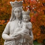 Estatua Virgen del Carmen de piedra - Envío incluido