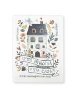 Imán cerámico "Dios bendiga esta casa"